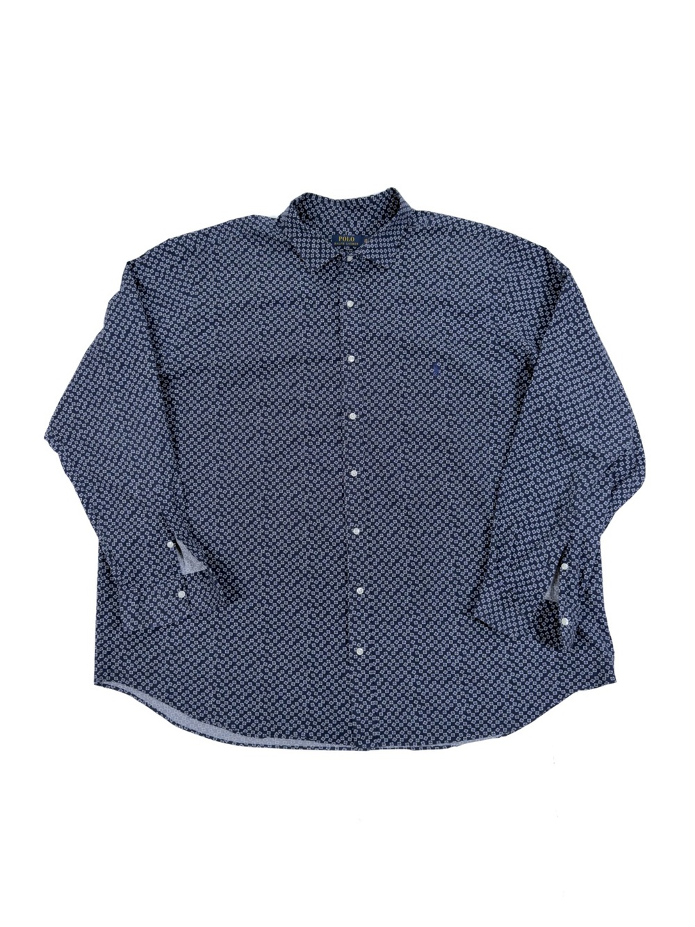 Polo Ralph Lauren Shirt Men's 4XB Navy Long Sleeve Button-Up Dice Print
